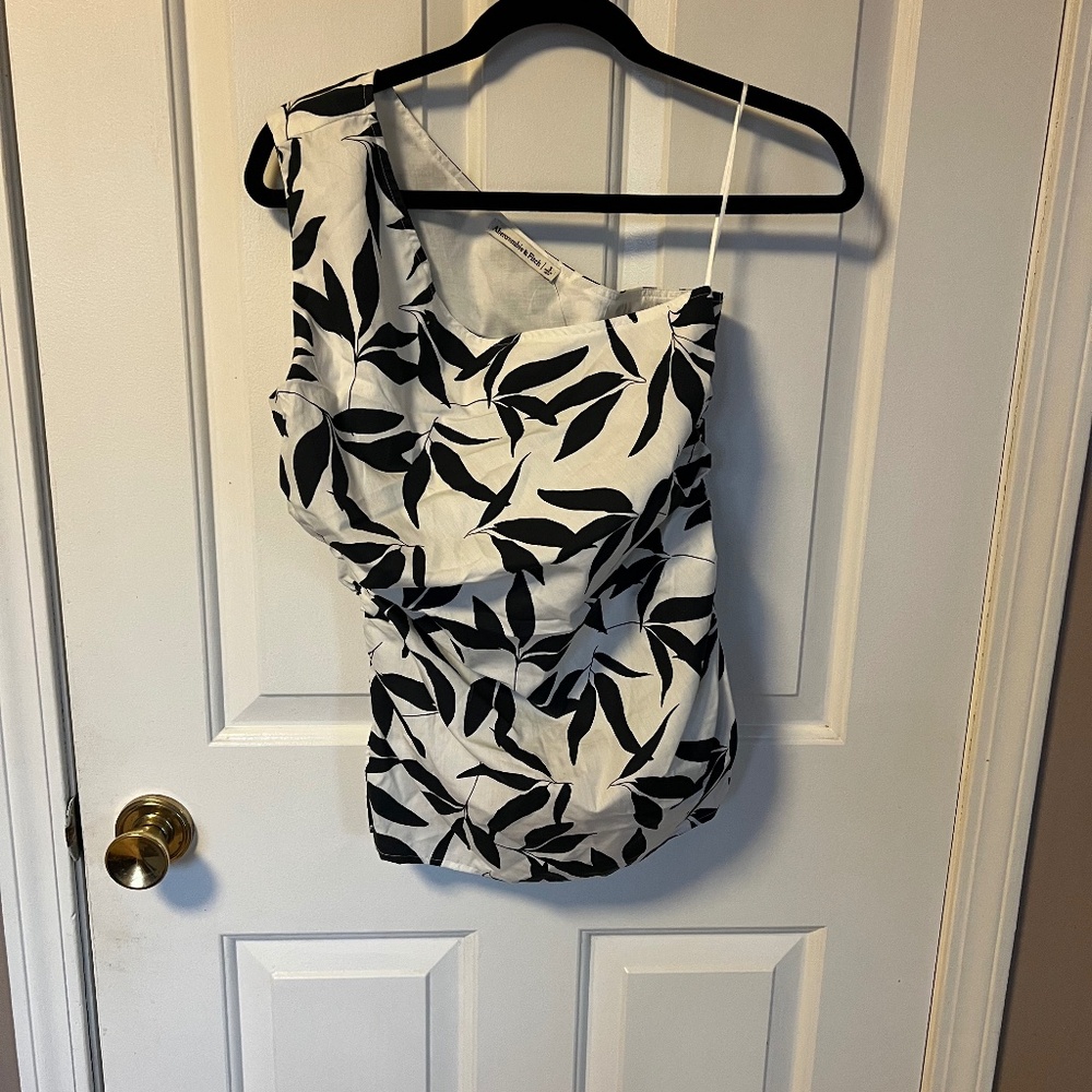 Abercrombie Asymmetrical Poplin Top